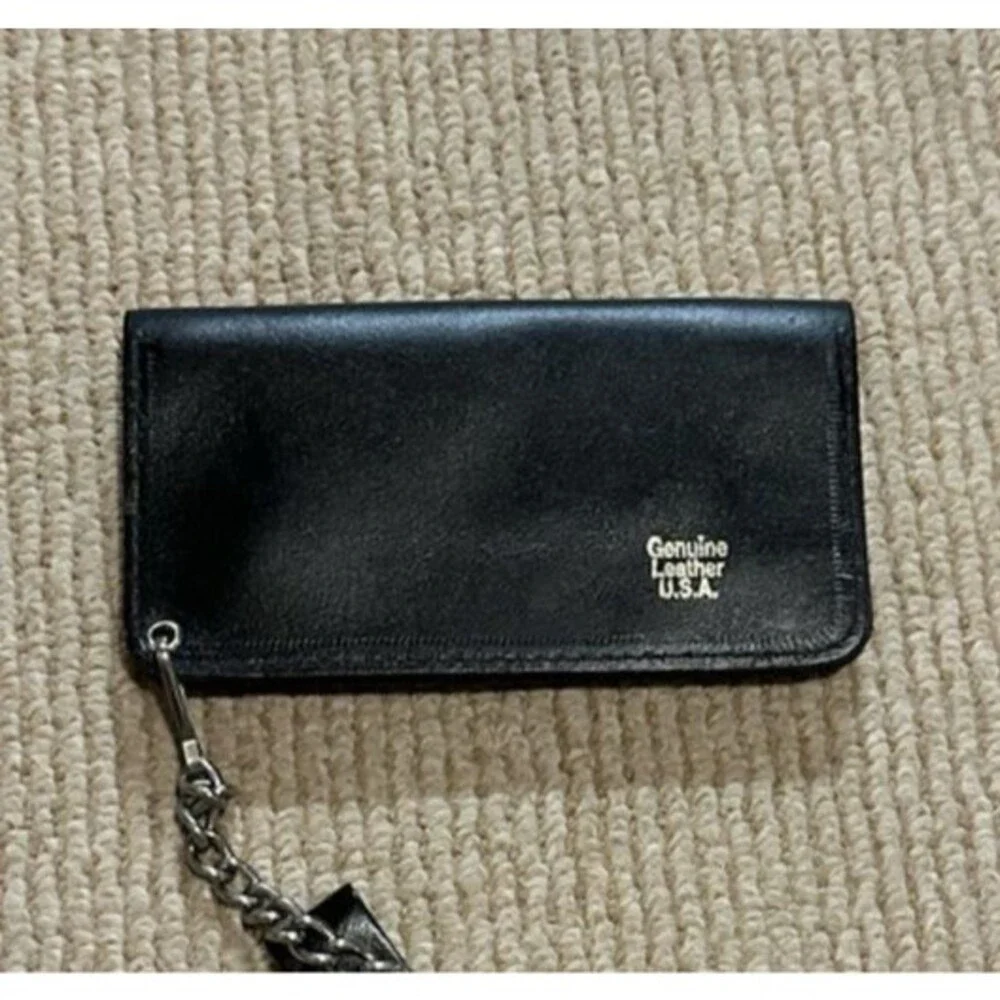 Wallet Genuine Leather USA Chain Cool moto biker retro outsiders western chief